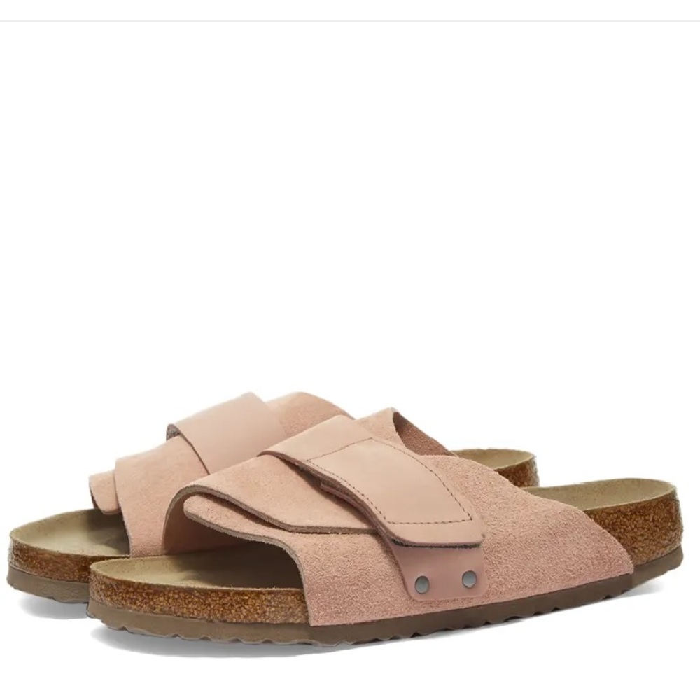 BIRKENSTOCK GERMANY SOFT FOOTBED KYOTO UNISEX SZ 38 EU/ 7-7.5 US IN SOFT PINK - Picture 10 of 15